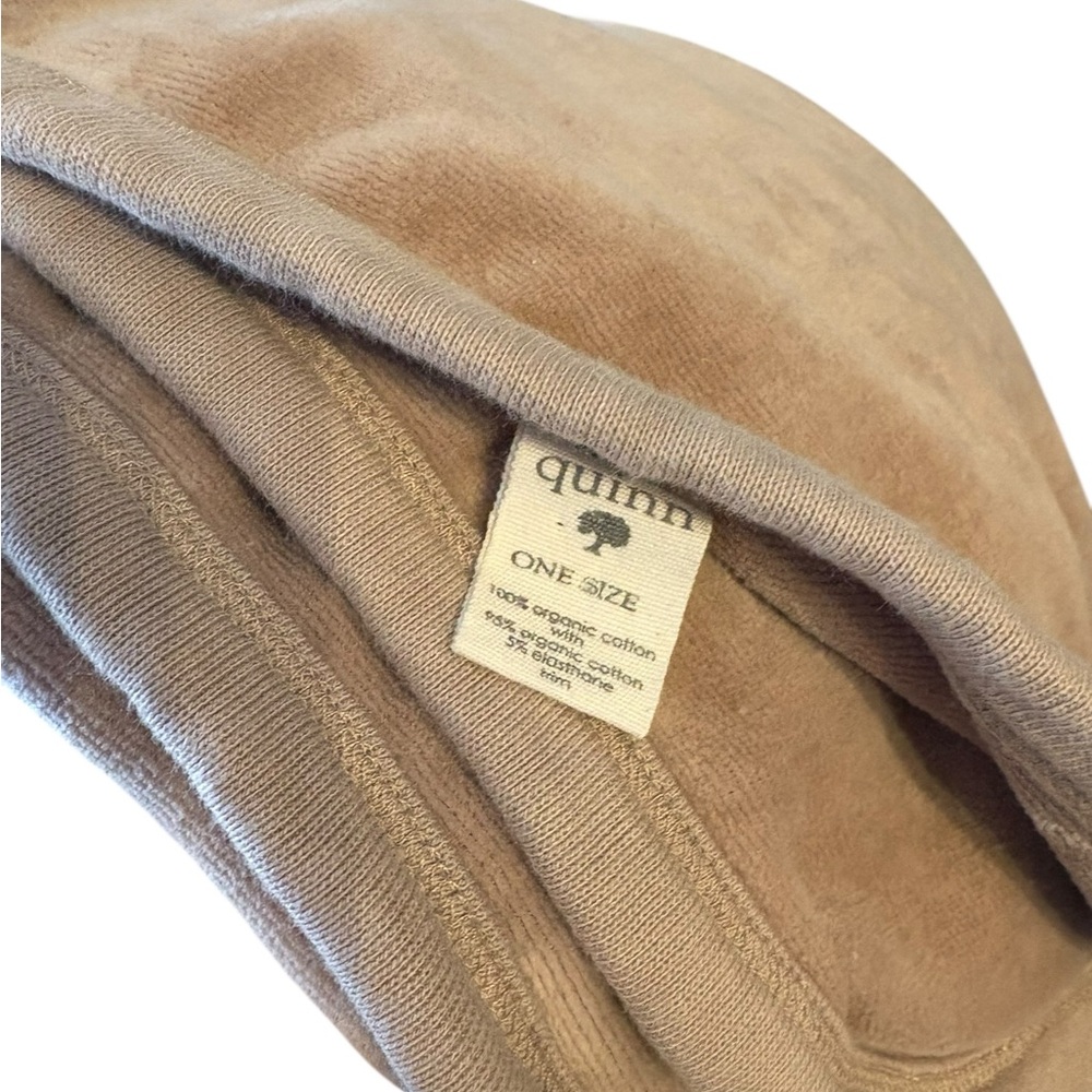 kate quinn Plush Hooded Baby Blanket in Light Taupe